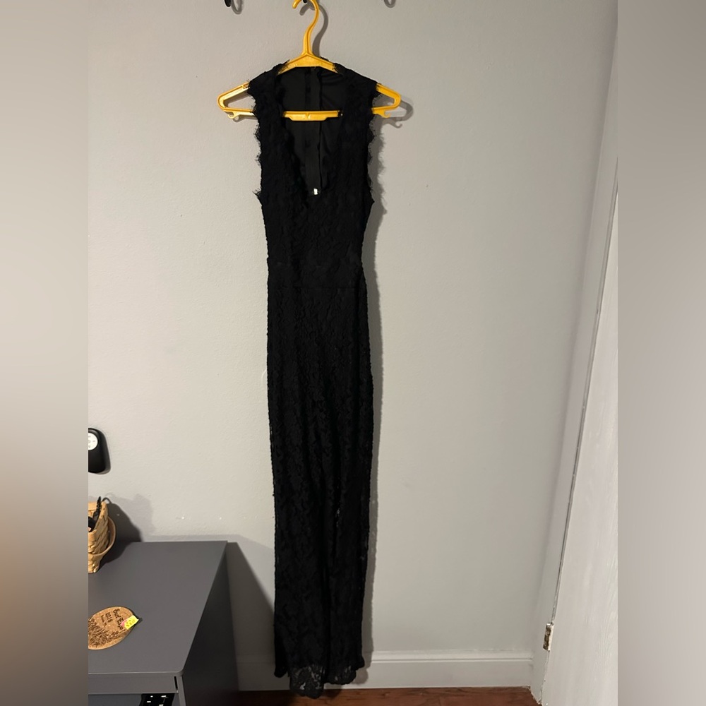 VENUS Black Lace Jumpsuit